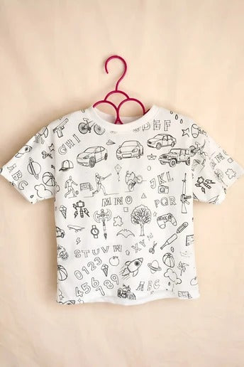 Washable Coloring T-Shirt for Kids 🎨 Color → Wash → Reuse Again!