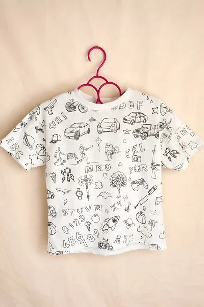 Washable Coloring T-Shirt for Kids 🎨 Color → Wash → Reuse Again!
