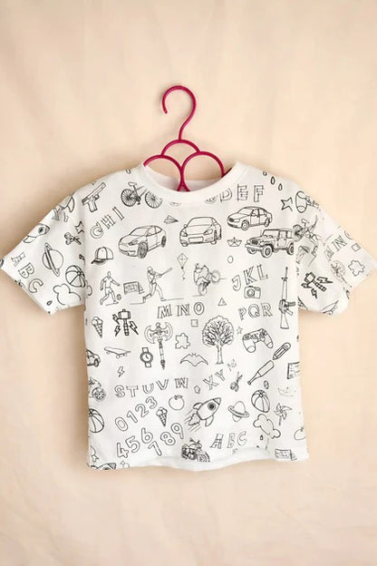 Washable Coloring T-Shirt for Kids 🎨 Color → Wash → Reuse Again!