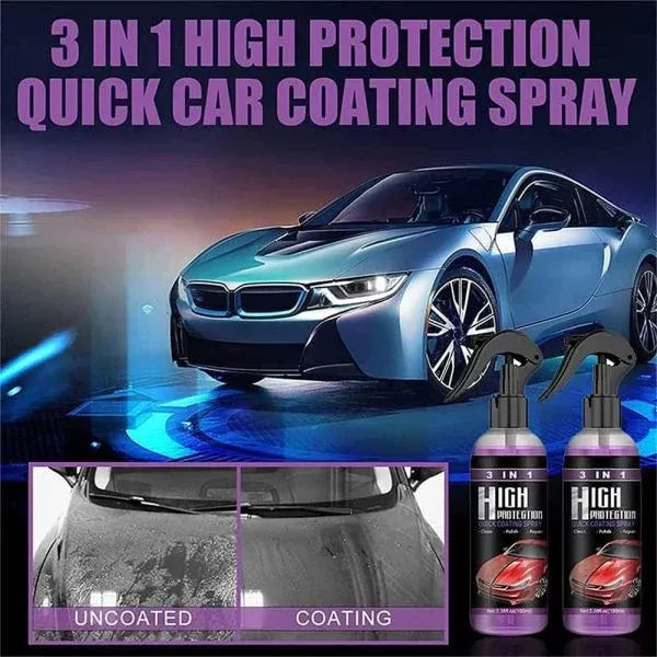 High Protection Quick Car Coat Ceramic 3 In 1 Coating Spray (120 ML) BUY ONE GET ONE FREE