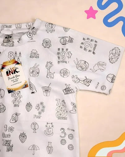 Washable Coloring T-Shirt for Kids 🎨 Color → Wash → Reuse Again!