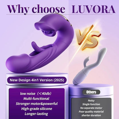 🔥 Hot Deal 70% OFF 💋 2026 Upgraded Luvora™ 4-in-1 Flapping & Licking Vibrator