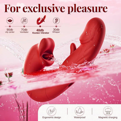 🔥 Hot Deal 70% OFF 💋 2026 Upgraded Luvora™ 4-in-1 Flapping & Licking Vibrator