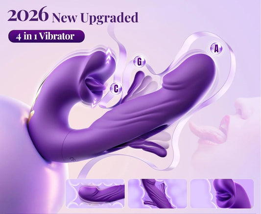 🔥 Hot Deal 70% OFF 💋 2026 Upgraded Luvora™ 4-in-1 Flapping & Licking Vibrator