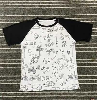 Washable Coloring T-Shirt for Kids 🎨 Color → Wash → Reuse Again!
