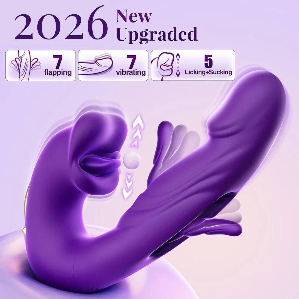 🔥 Hot Deal 70% OFF 💋 2026 Upgraded Luvora™ 4-in-1 Flapping & Licking Vibrator