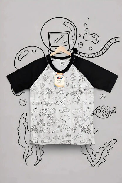 Washable Coloring T-Shirt for Kids 🎨 Color → Wash → Reuse Again!