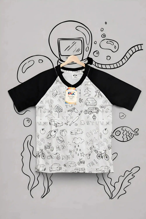 Washable Coloring T-Shirt for Kids 🎨 Color → Wash → Reuse Again!