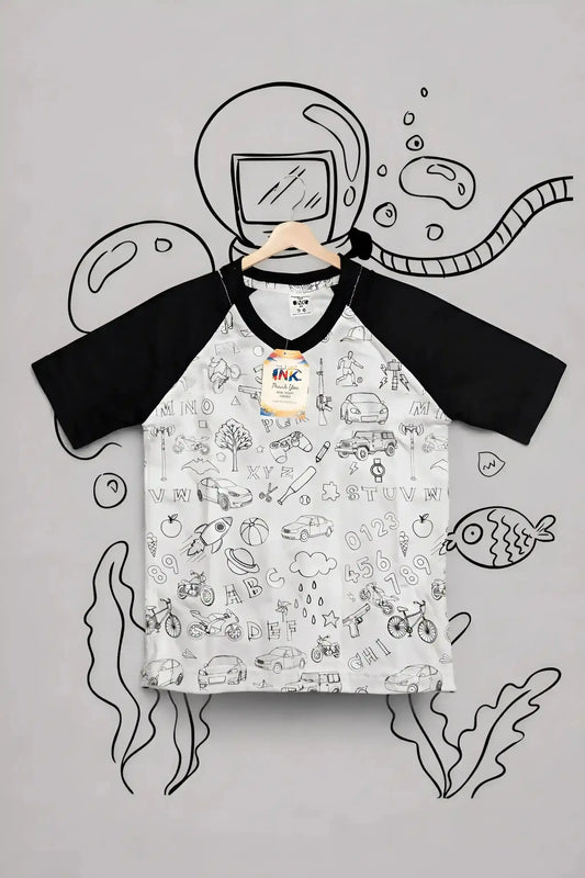 Washable Coloring T-Shirt for Kids 🎨 Color → Wash → Reuse Again!