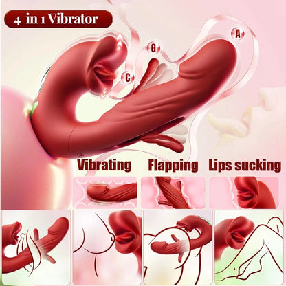 🔥 Hot Deal 70% OFF 💋 2026 Upgraded Luvora™ 4-in-1 Flapping & Licking Vibrator